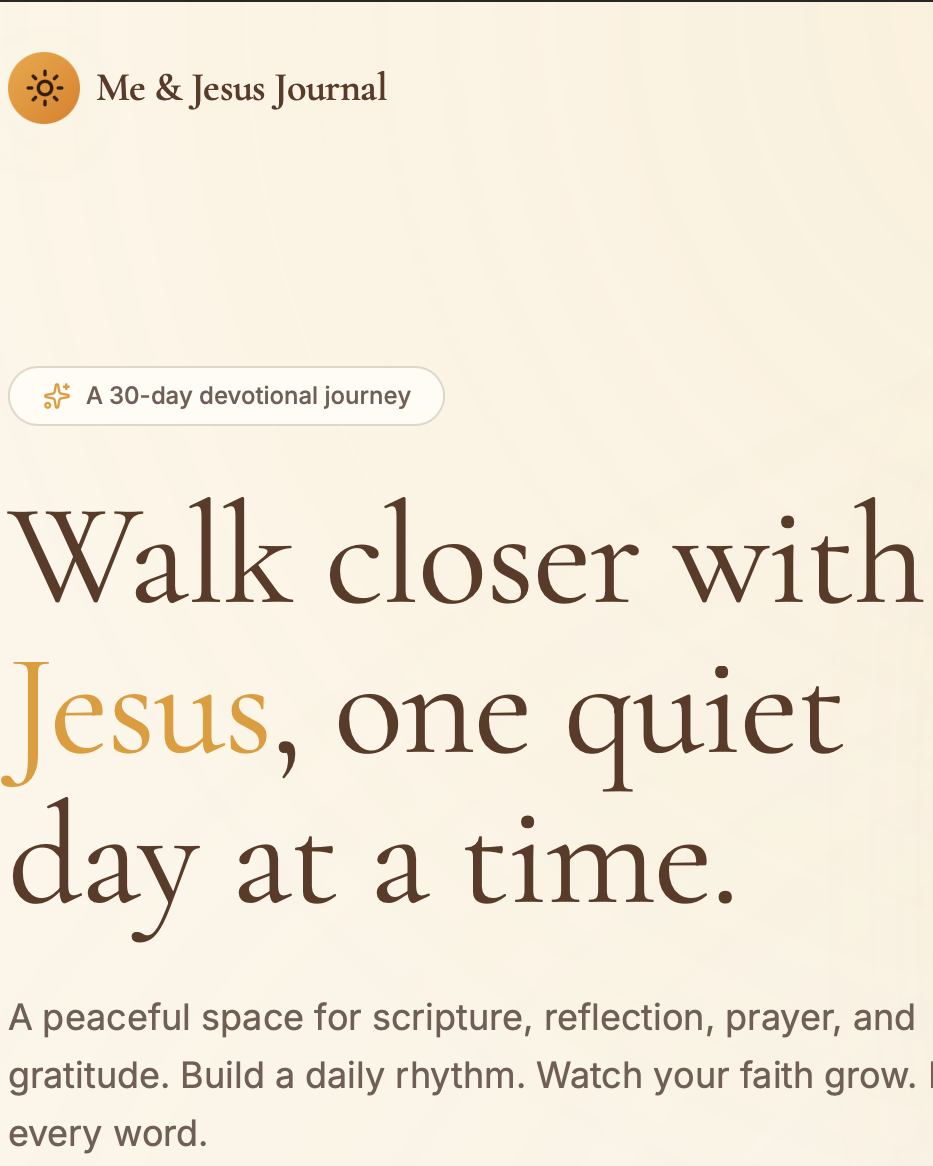 Me & Jesus Journal