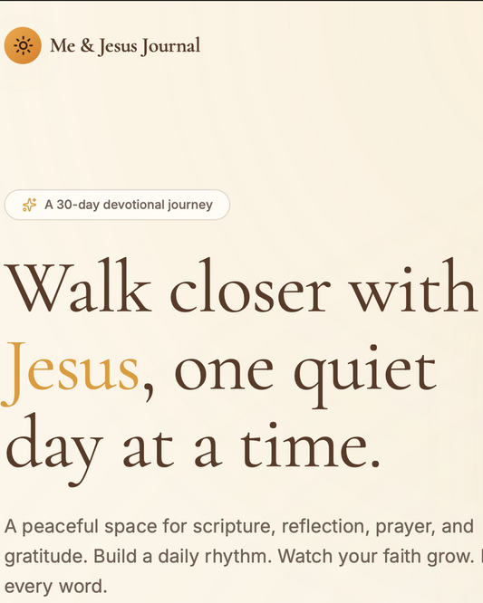 Me & Jesus Journal